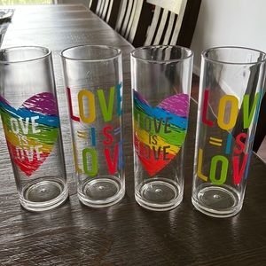 Acrylic pride glasses